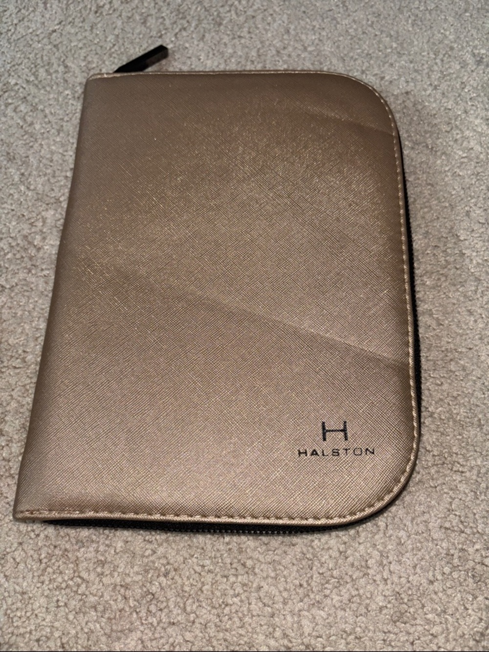 H by Halston Metallic Bronze Zip Travel Jewelry Organizer